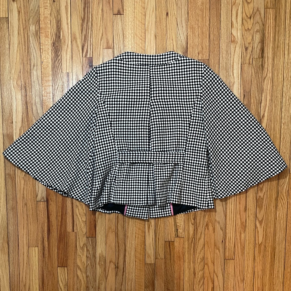 Black & White Checkered Cape Jacket - Picture 7 of 10